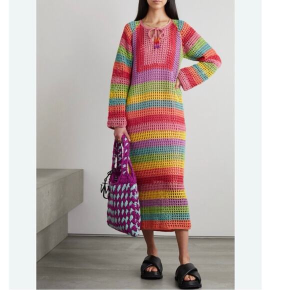 FARM Rio Dresses & Skirts - farm rio MULTICOLORED CROCHET DRESS size S